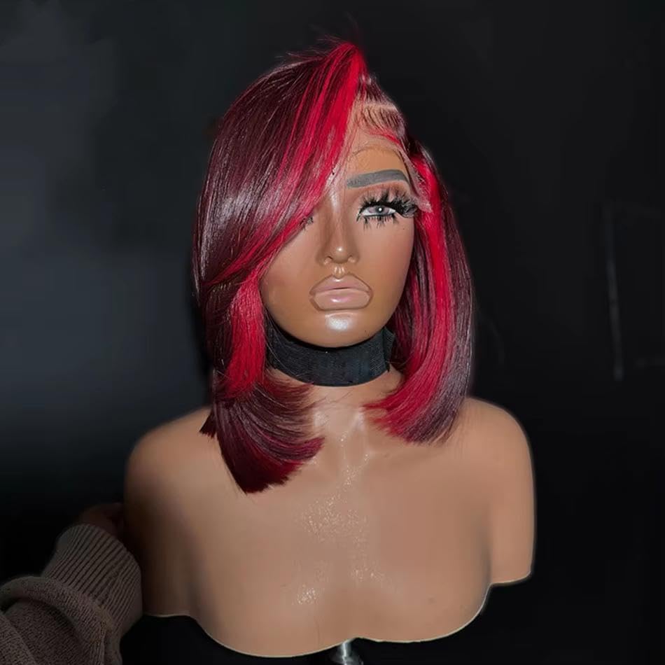 Glamorous Red Bob Wig