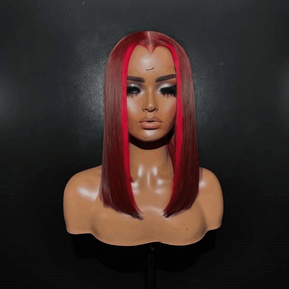 Glamorous Red Bob Wig