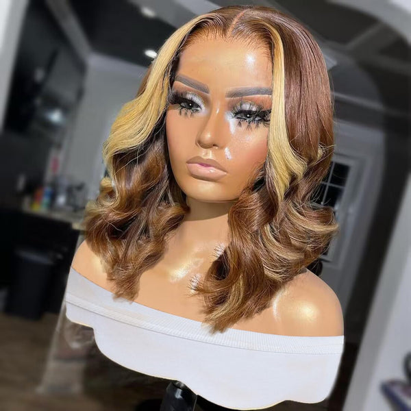Chic Bob Blonde Highlights Wig