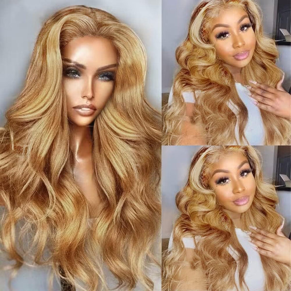 Glamorous Honey Blonde Lace Wig