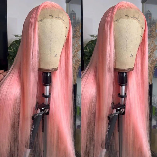 Elegant Pink Lace Wig