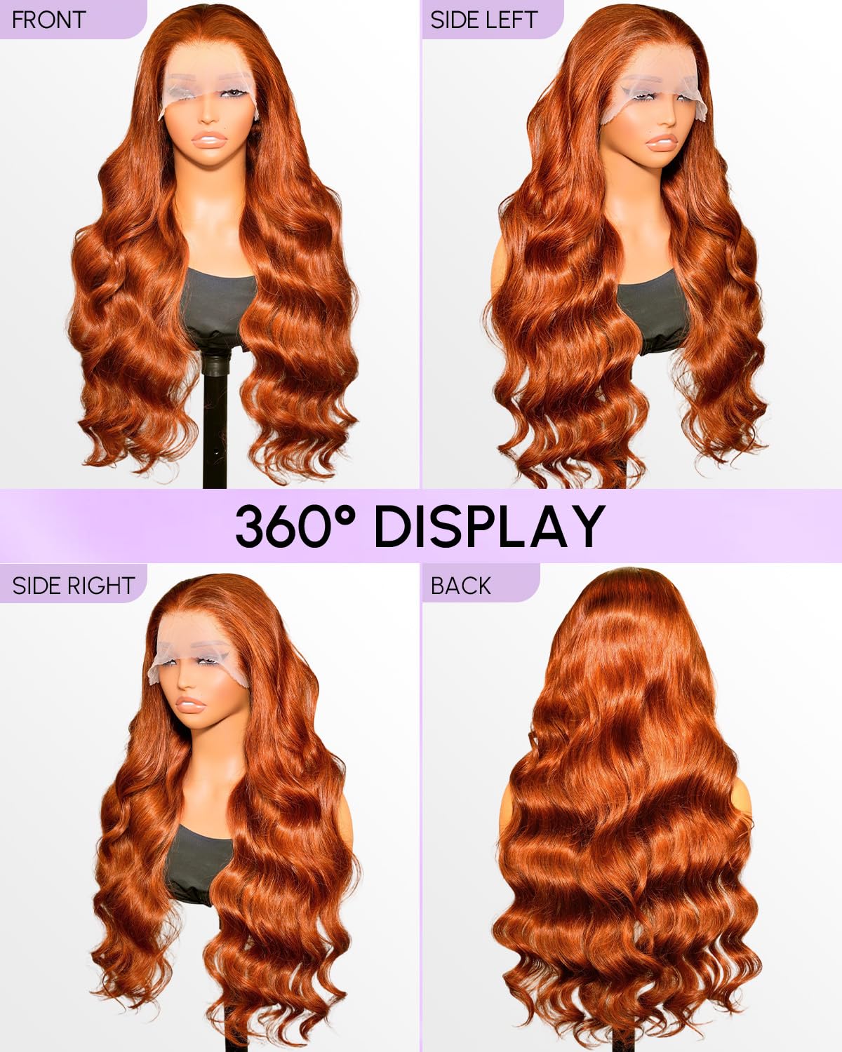 Gorgeous Ginger Glam Lace Wig