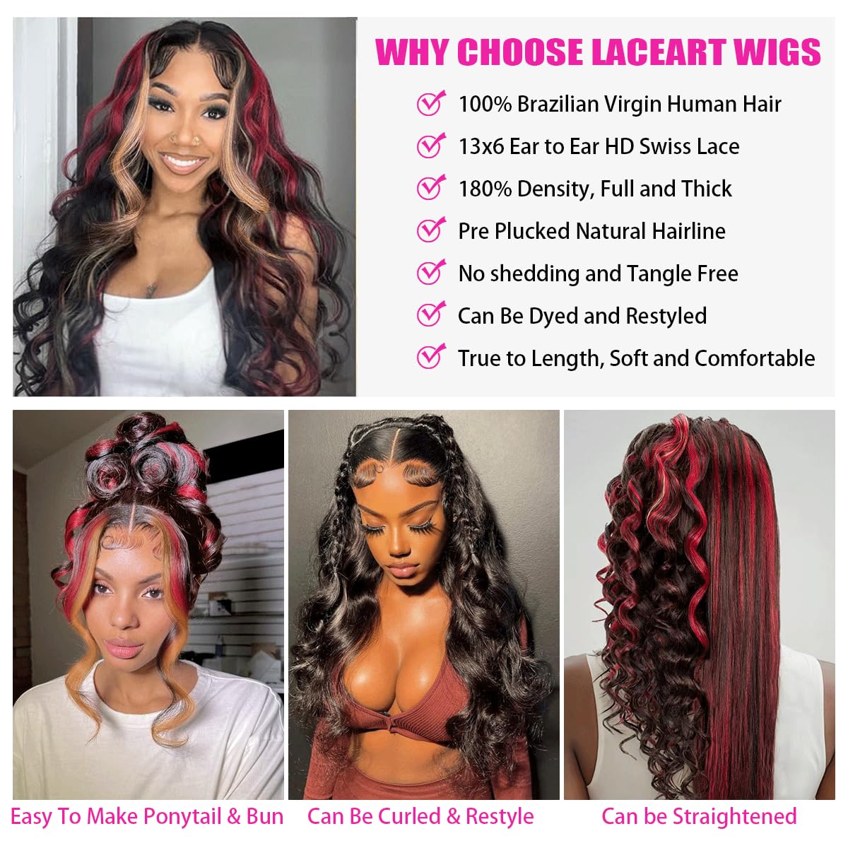 Glamorous Burgundy Wave Wig