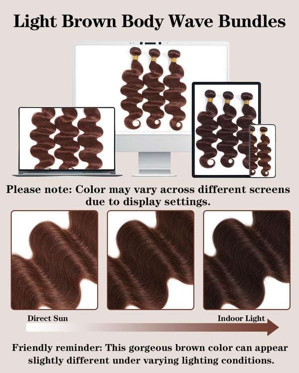 Chocolate Brown Hair Bundle Set