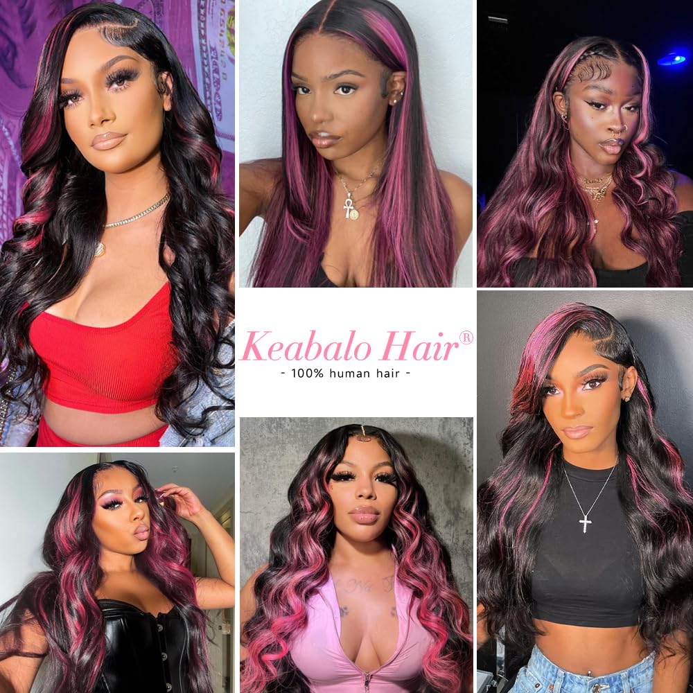 Glamour Wave Pink Ombre Wig