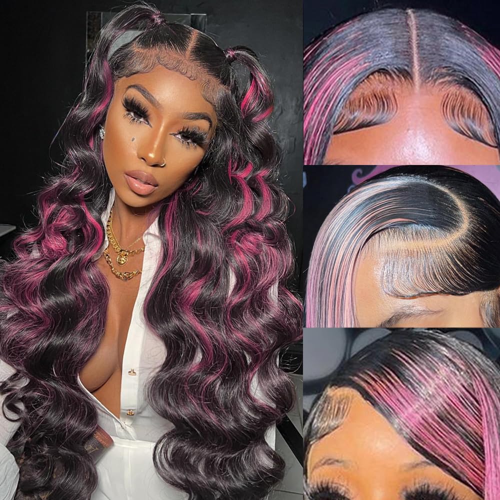 Glamour Wave Pink Ombre Wig