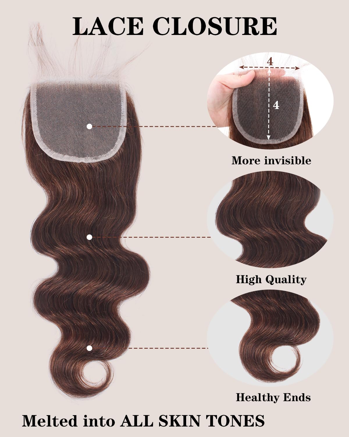 Chocolate Brown Hair Bundle Set