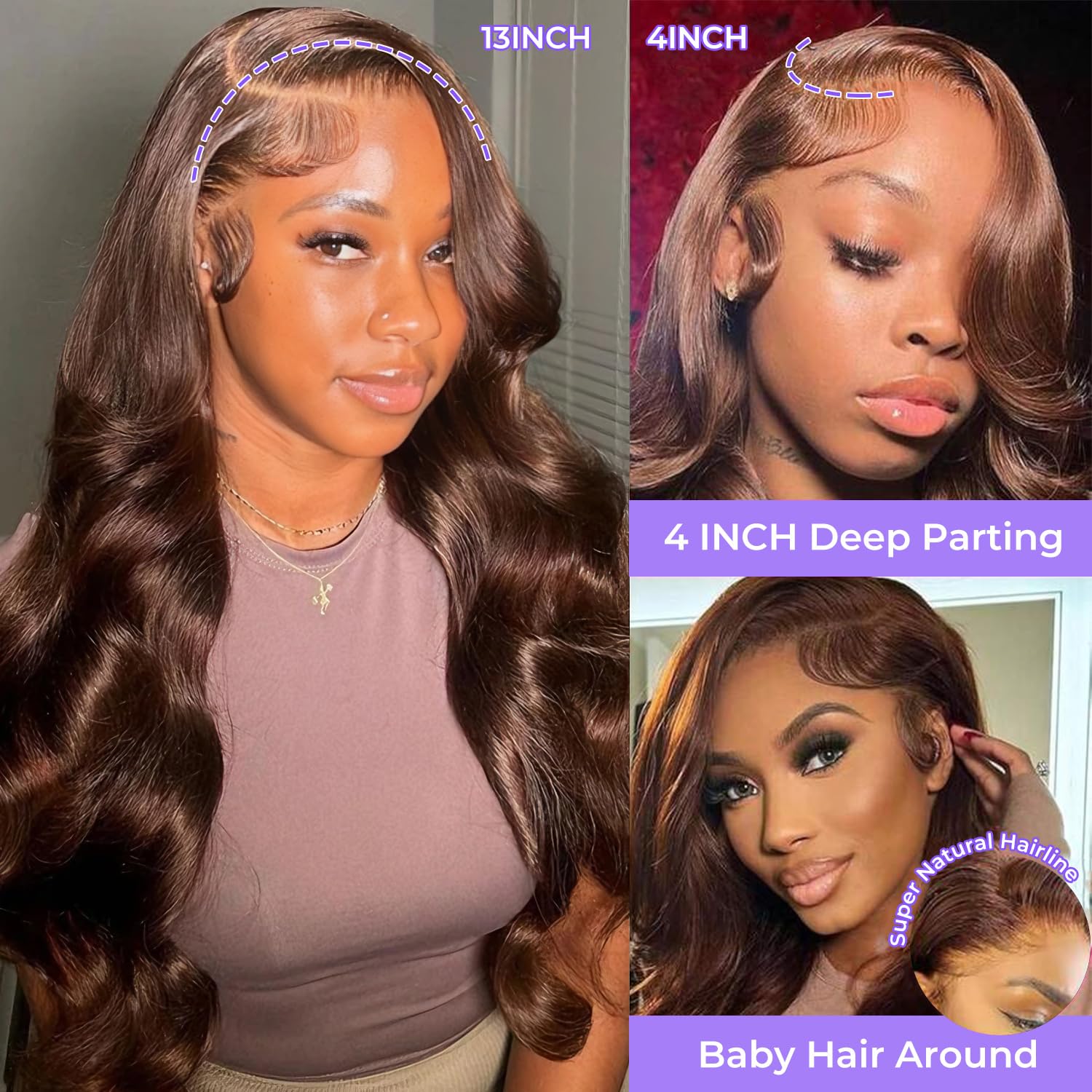 Elegant Waves Chocolate Wig