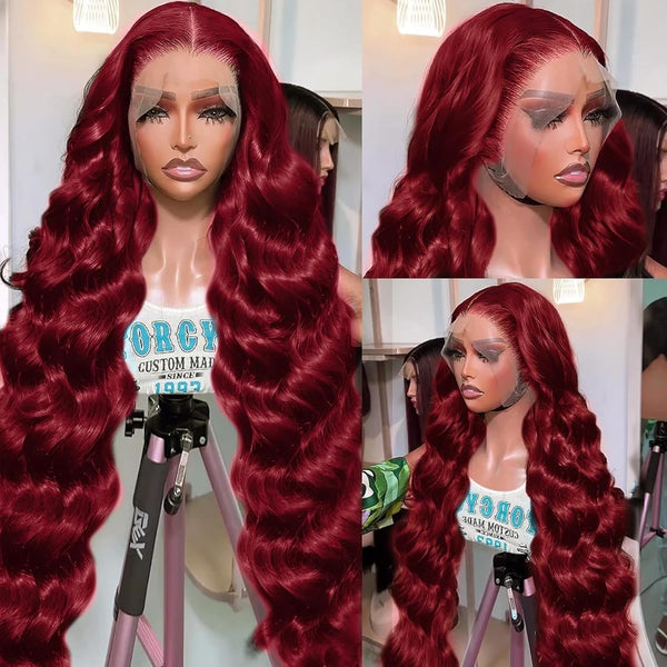 Gorgeous Burgundy Lace Wig