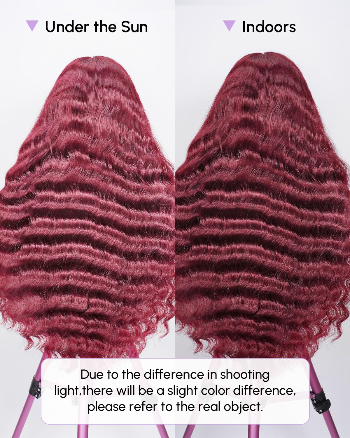 Burgundy Glam Deep Wave Wig