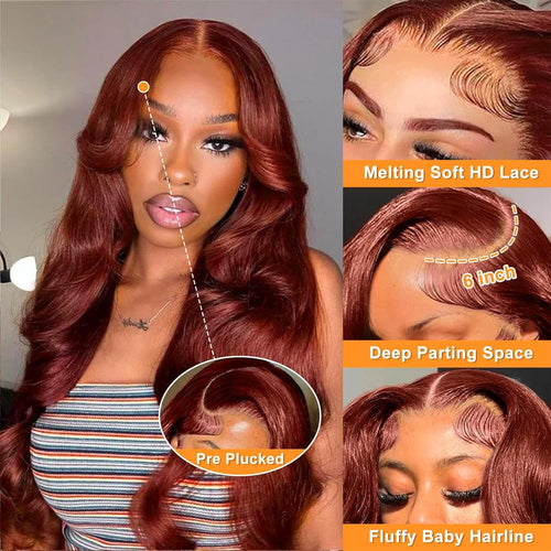 Auburn Glam Lace Front Wig