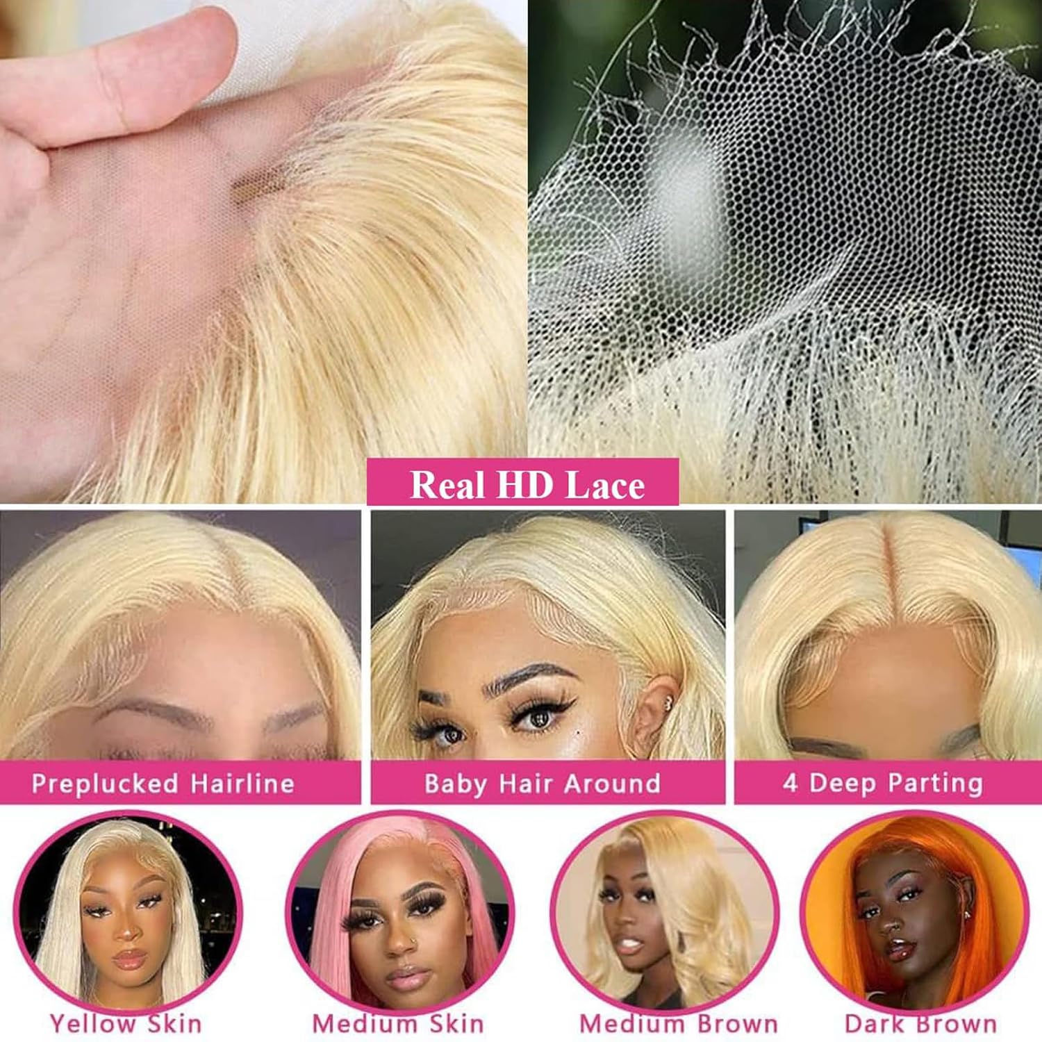 Luxurious Blonde Lace Front Wig