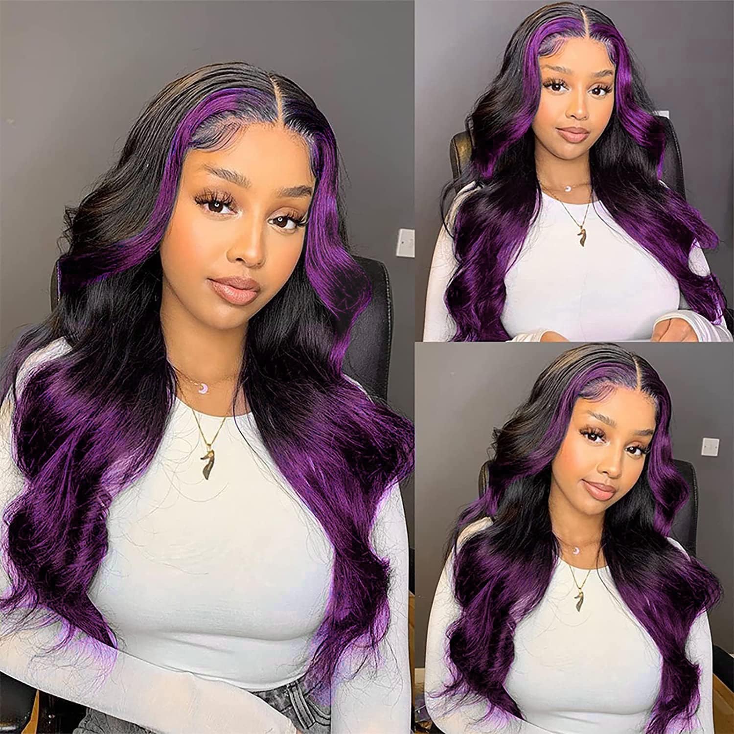 Glamorous Skunk Stripe Wig