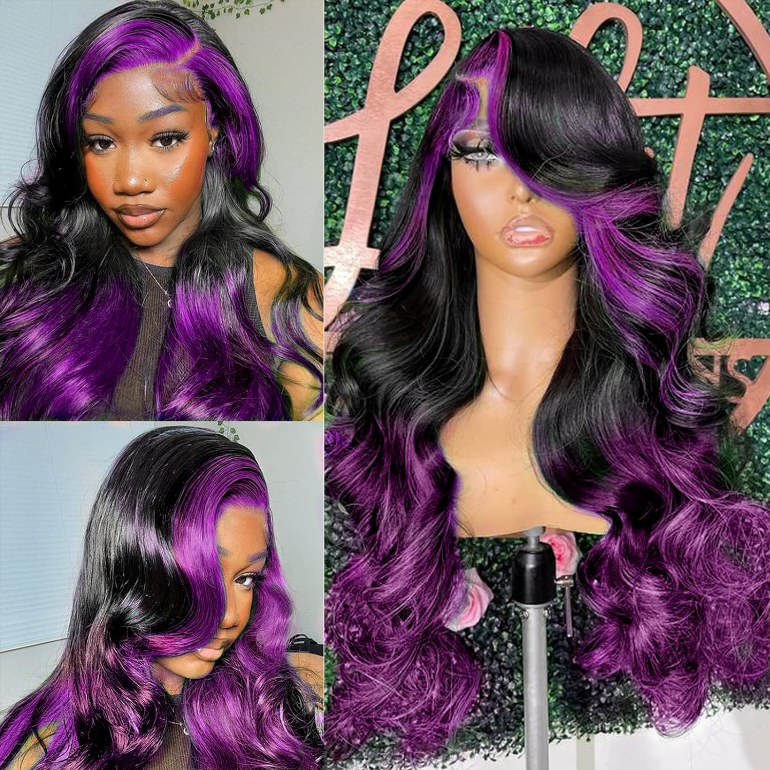 Glamorous Skunk Stripe Wig