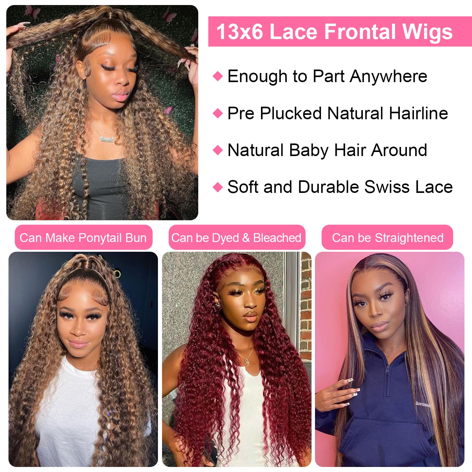 Honey Blonde Deep Wave Lace Wig